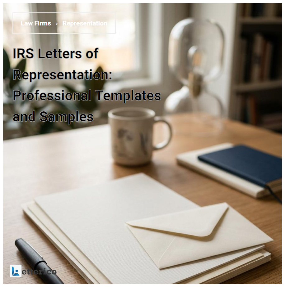 IRS Letters of Representation: Professional Templates and Samples