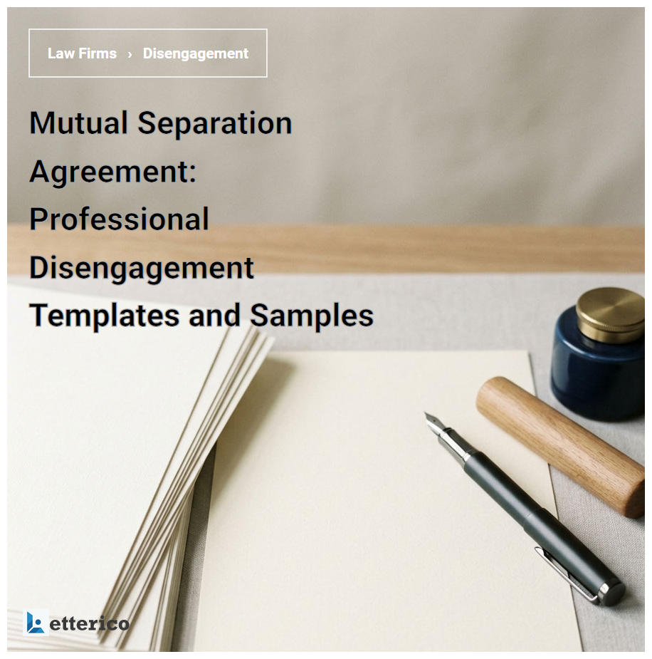 Mutual Separation Agreement: Professional Disengagement Templates and Samples