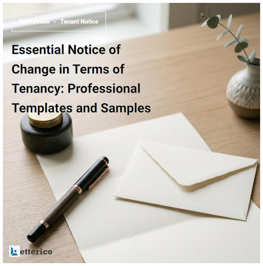 Essential Notice of Change in Terms of Tenancy: Professional Templates and Samples