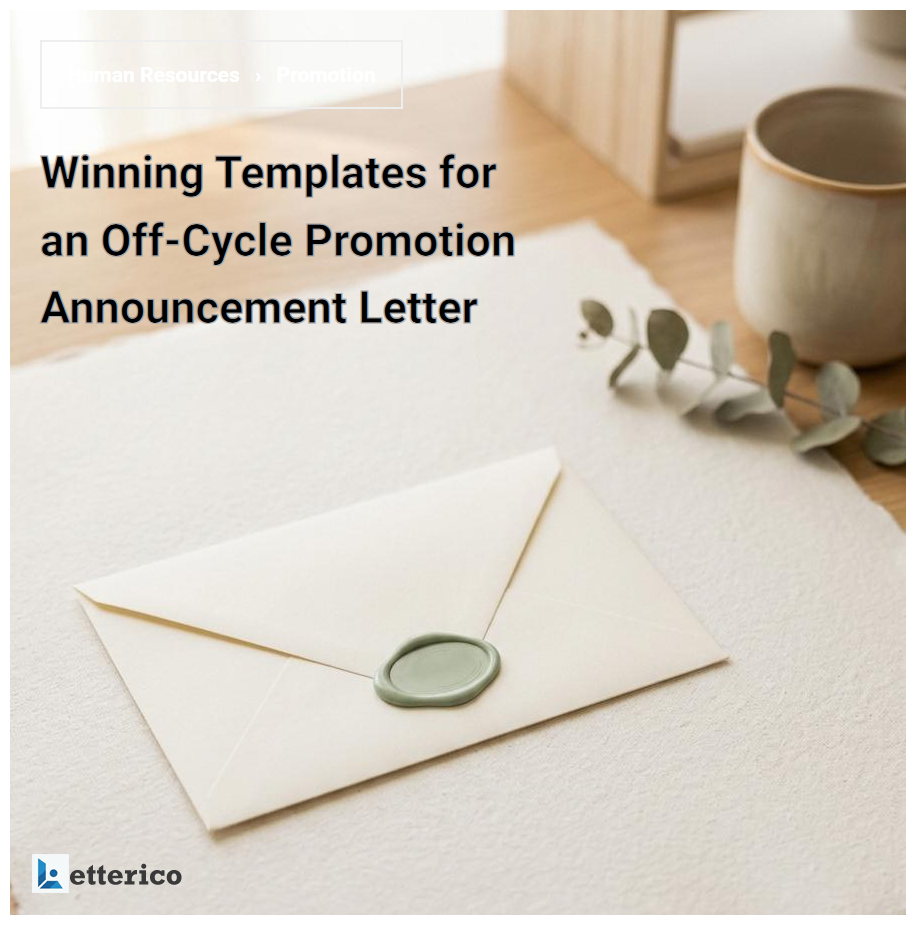 Winning Templates for an Off-Cycle Promotion Announcement Letter