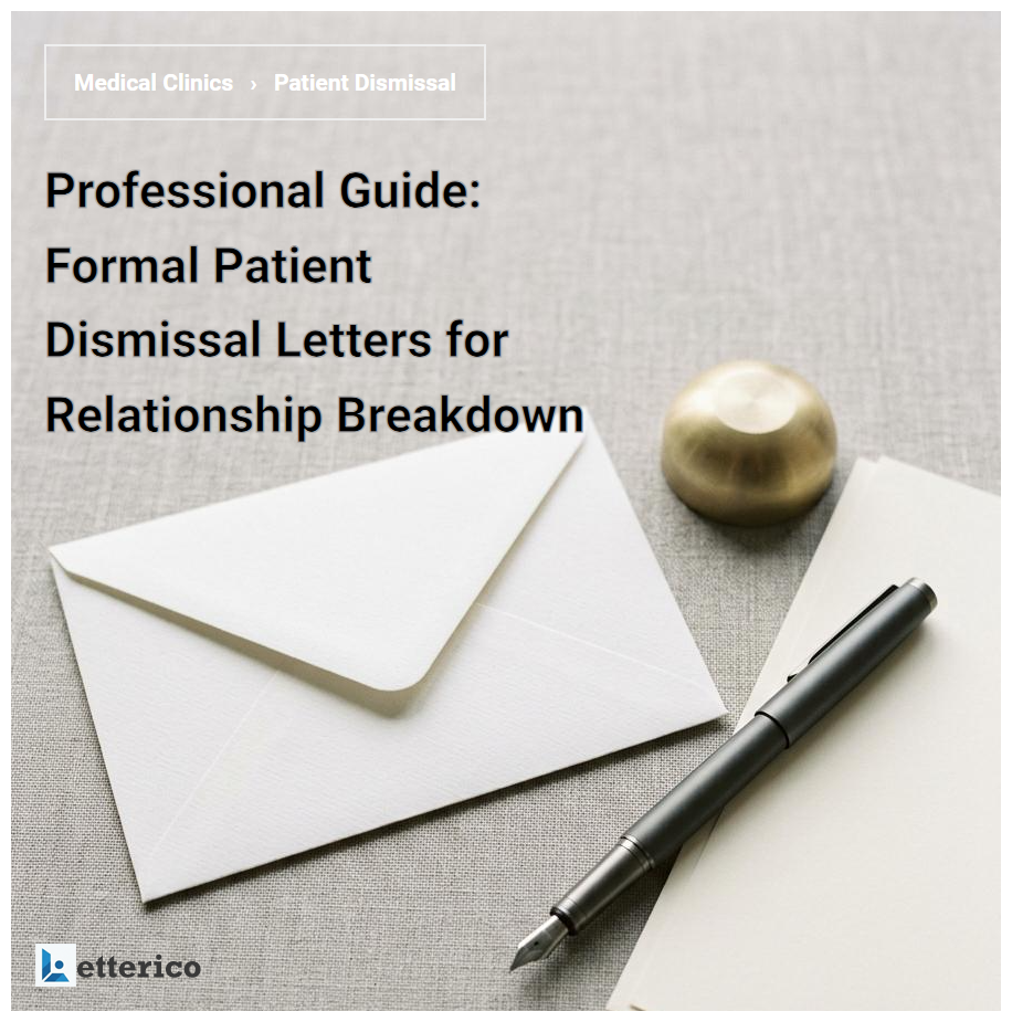 Professional Guide: Formal Patient Dismissal Letters for Relationship Breakdown