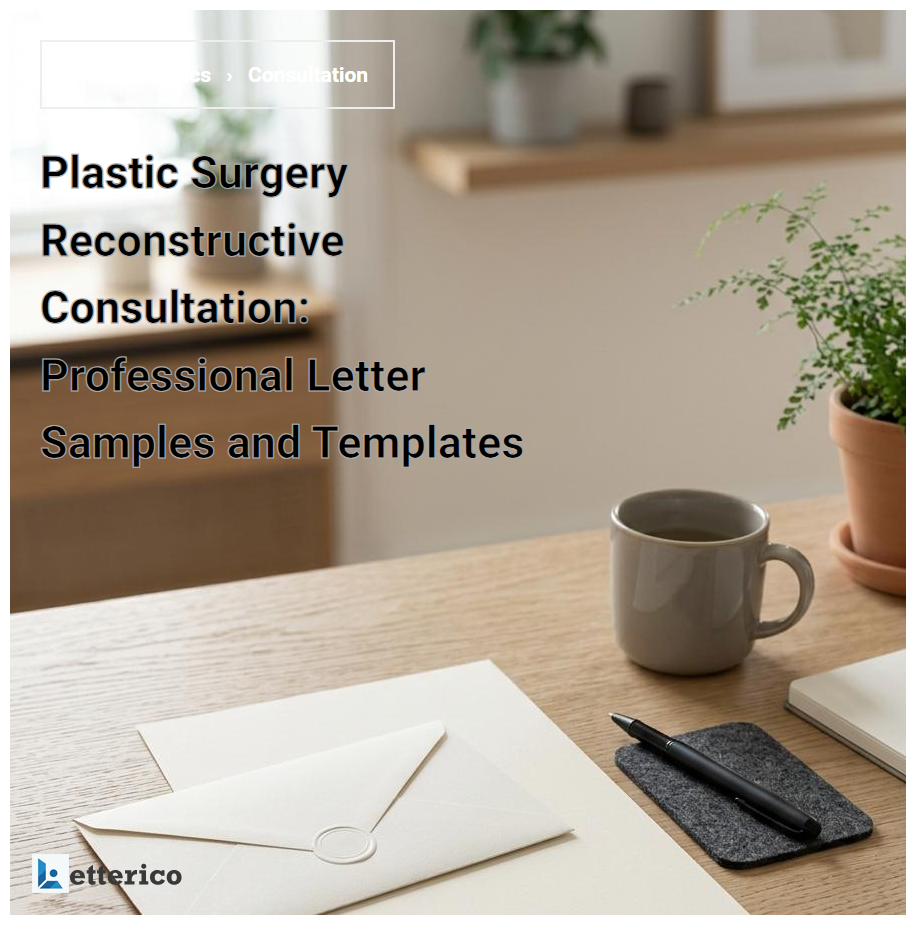 Plastic Surgery Reconstructive Consultation: Professional Letter Samples and Templates