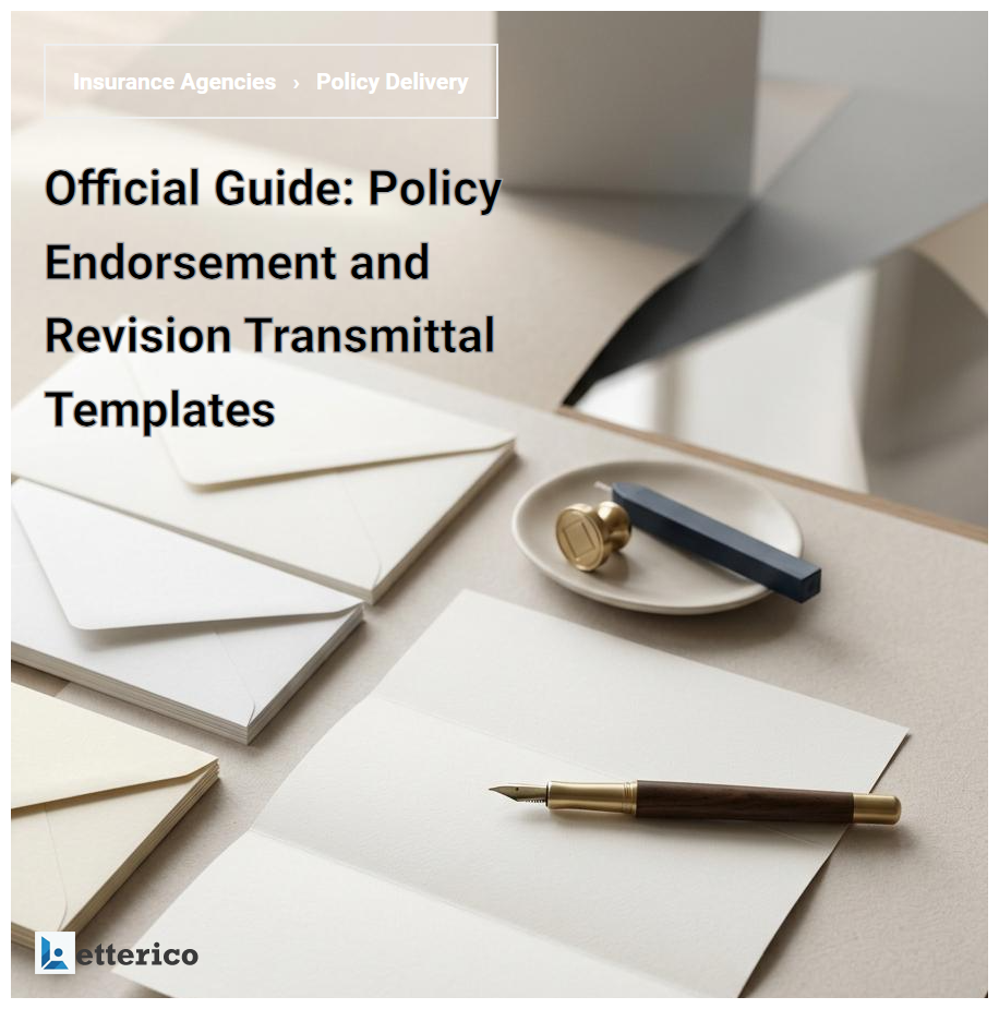 Official Guide: Policy Endorsement and Revision Transmittal Templates
