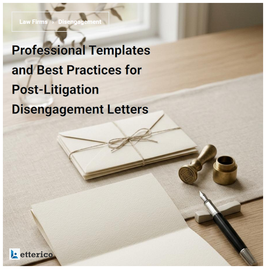 Professional Templates and Best Practices for Post-Litigation Disengagement Letters
