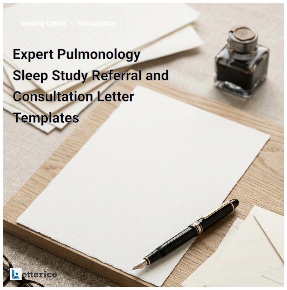 Expert Pulmonology Sleep Study Referral and Consultation Letter Templates
