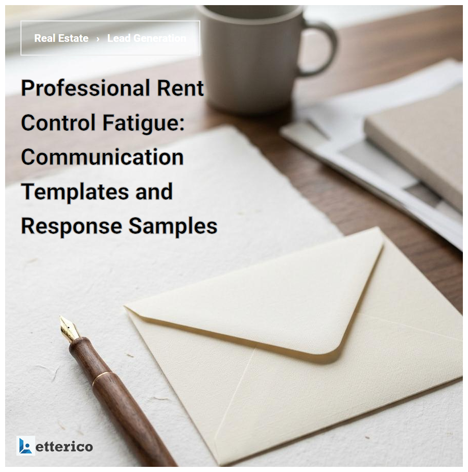 Professional Rent Control Fatigue: Communication Templates and Response Samples