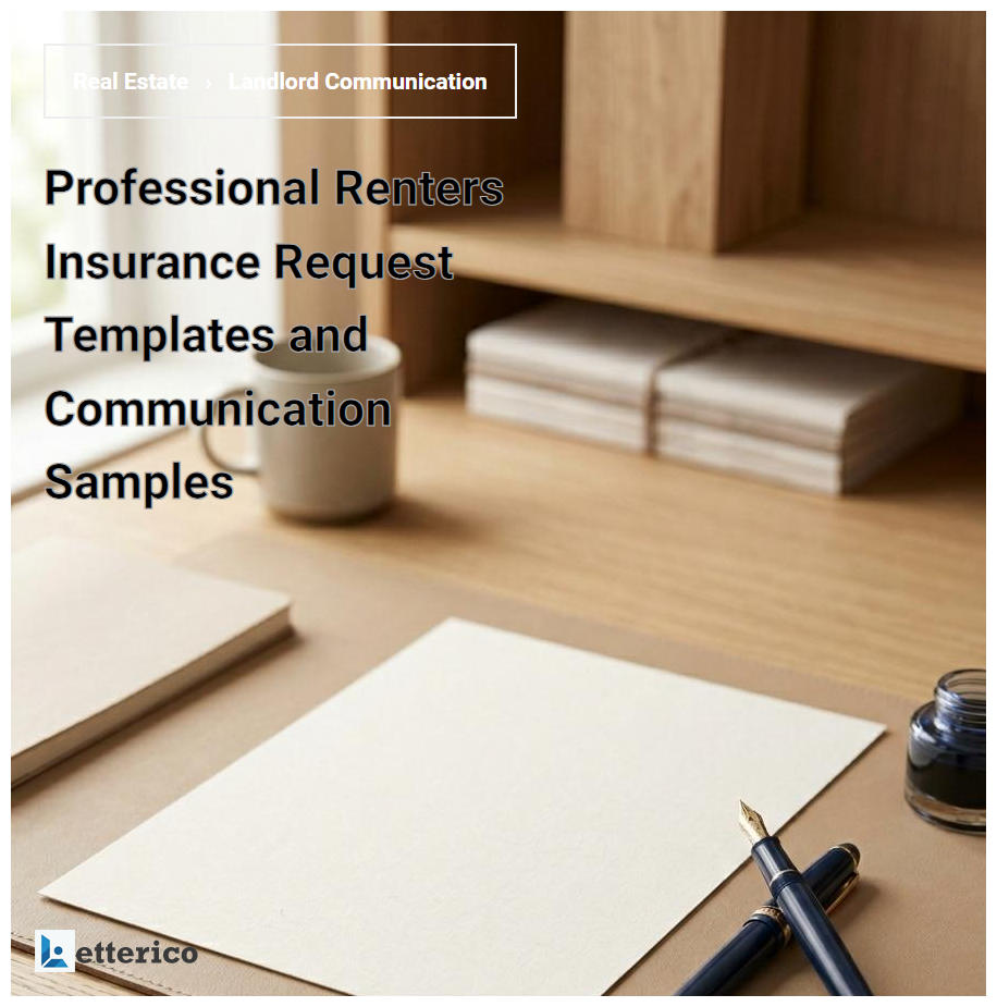Professional Renters Insurance Request Templates and Communication Samples