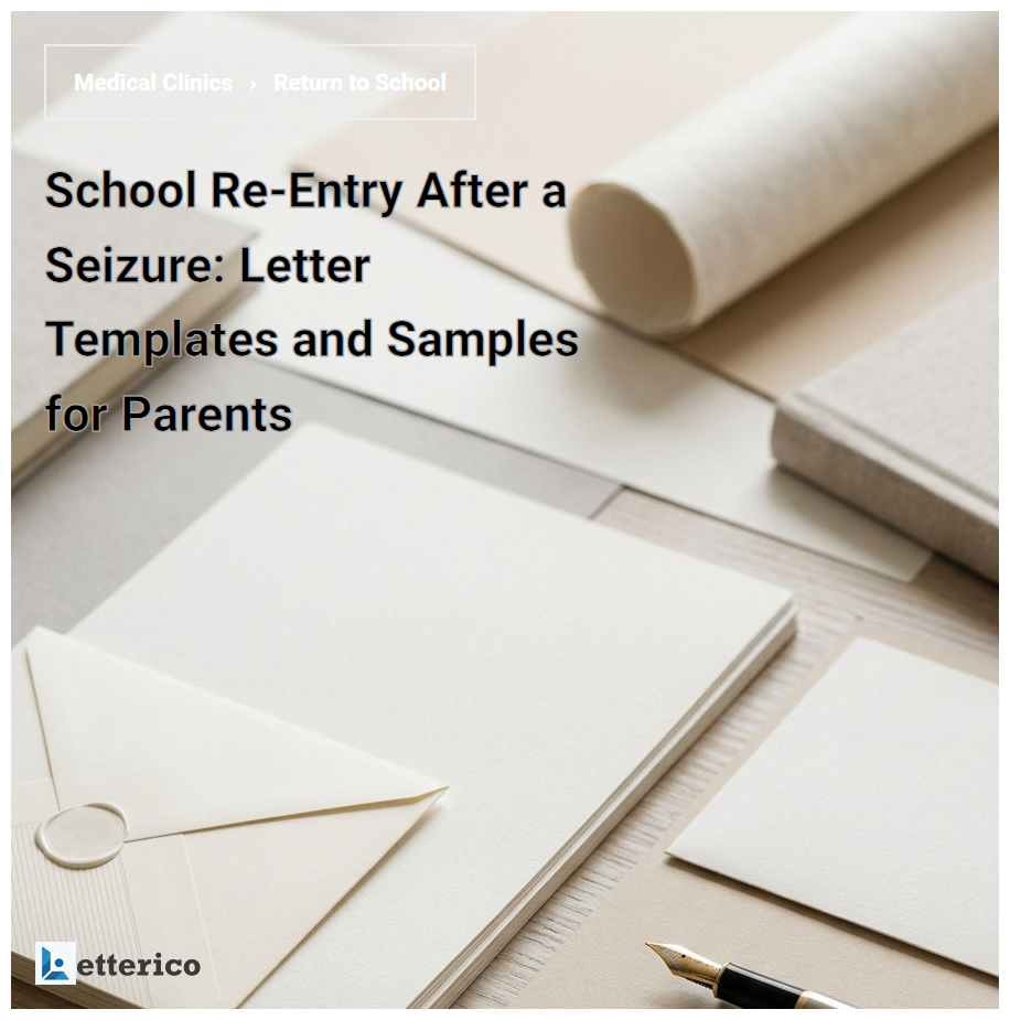 School Re-Entry After a Seizure: Letter Templates and Samples for Parents