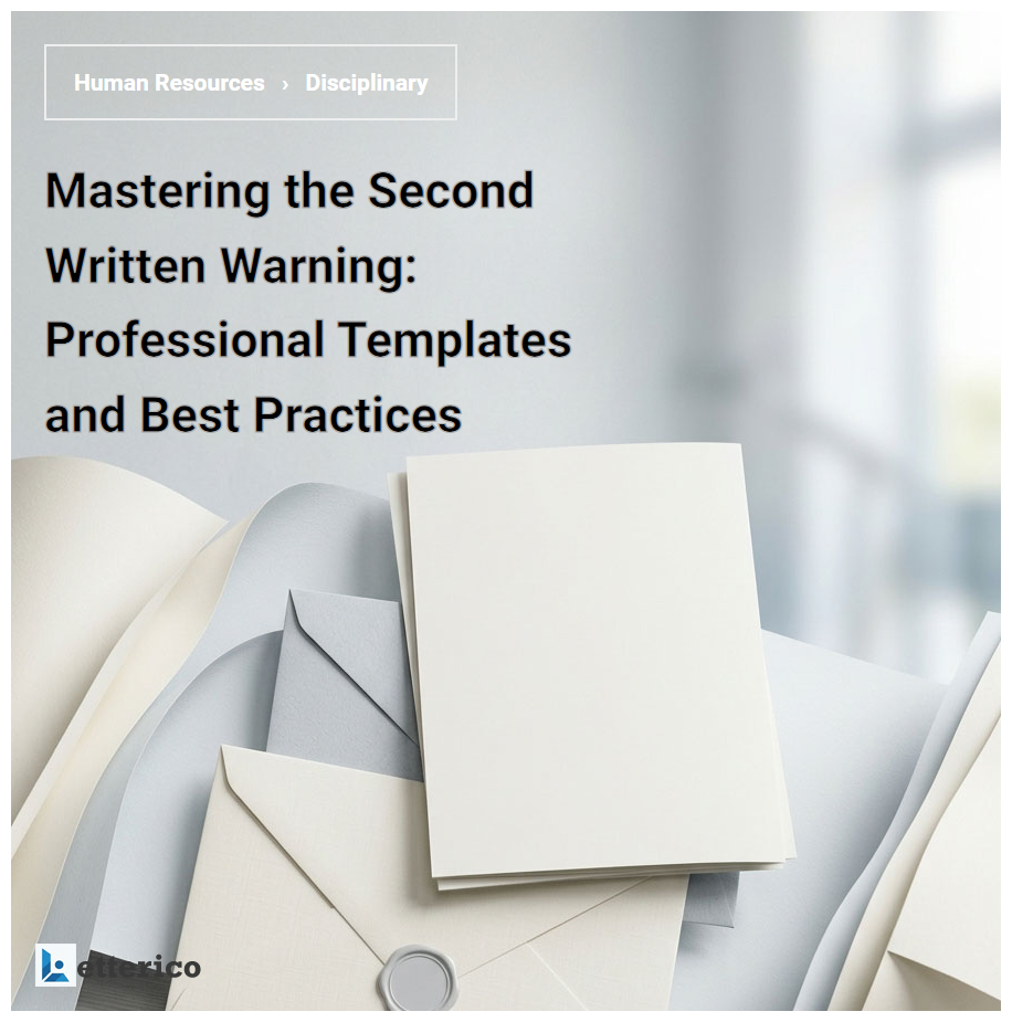 Mastering the Second Written Warning: Professional Templates and Best Practices