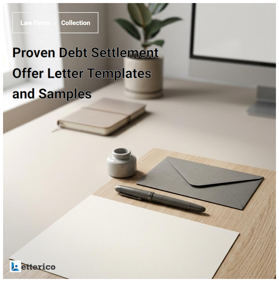Proven Debt Settlement Offer Letter Templates and Samples