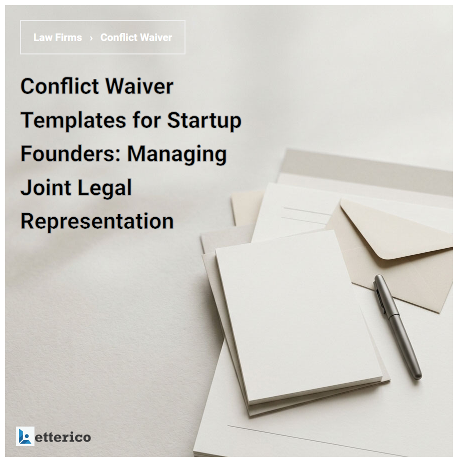 Conflict Waiver Templates for Startup Founders: Managing Joint Legal Representation