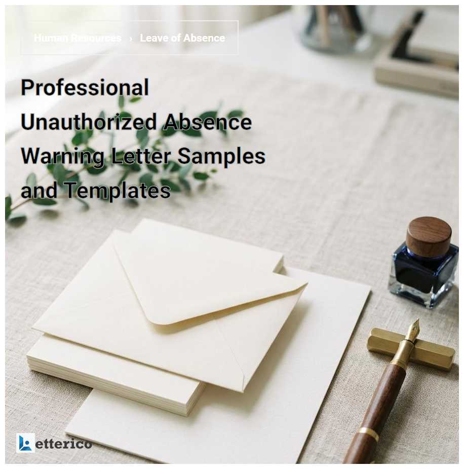 Professional Unauthorized Absence Warning Letter Samples and Templates