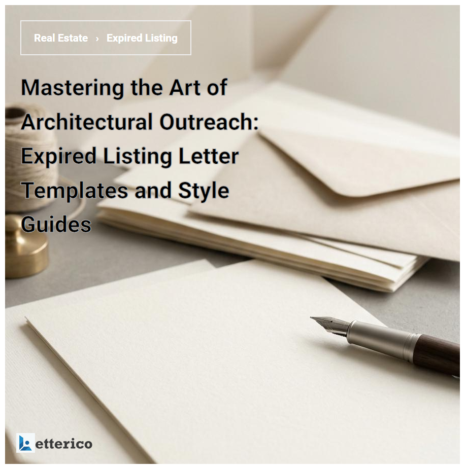 Mastering the Art of Architectural Outreach: Expired Listing Letter Templates and Style Guides