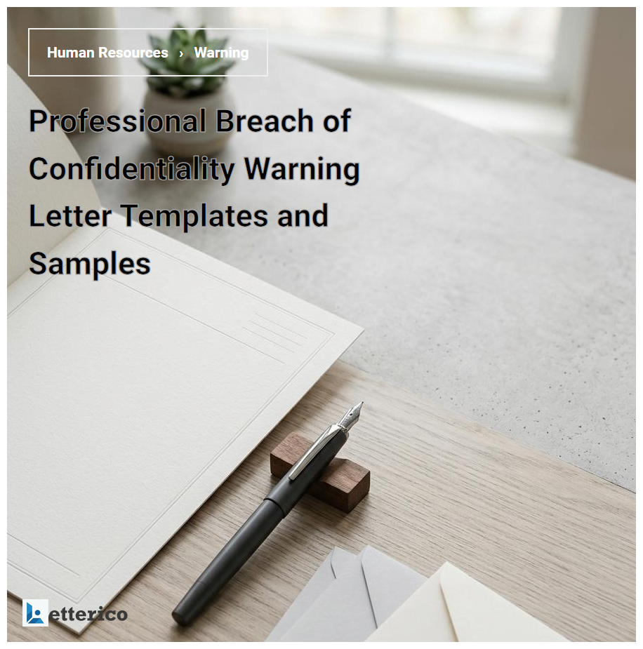 Professional Breach of Confidentiality Warning Letter Templates and Samples