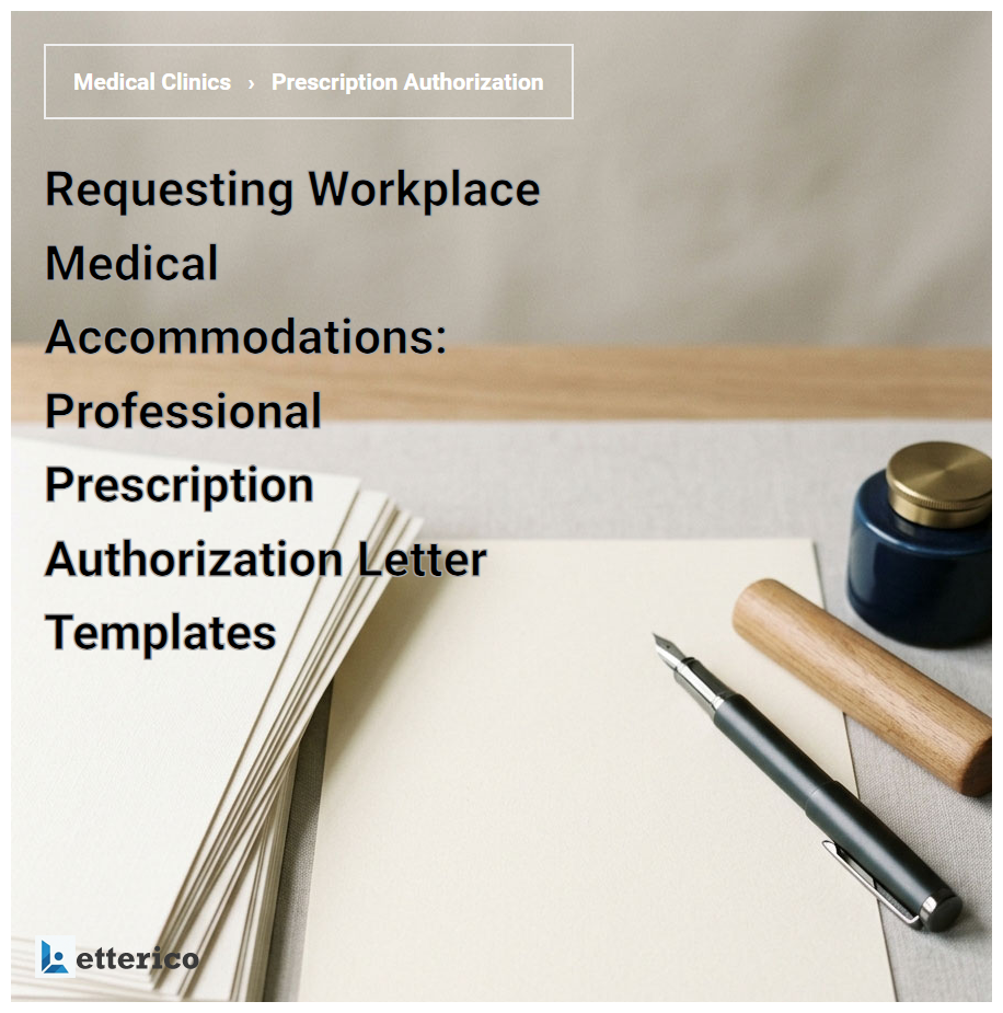 Requesting Workplace Medical Accommodations: Professional Prescription Authorization Letter Templates