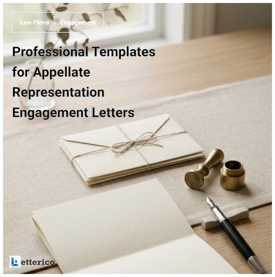 Professional Templates for Appellate Representation Engagement Letters