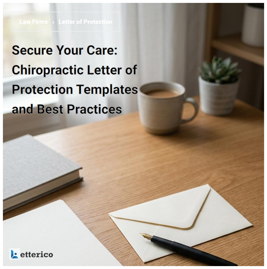 Secure Your Care: Chiropractic Letter of Protection Templates and Best Practices