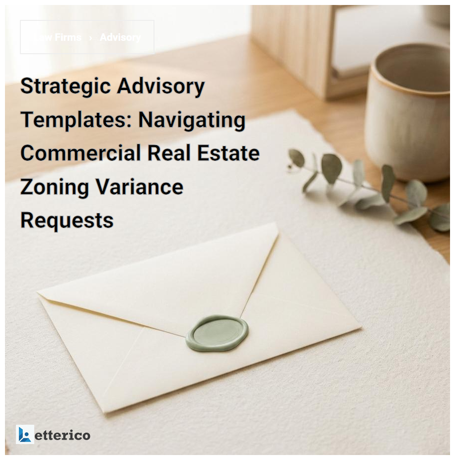 Strategic Advisory Templates: Navigating Commercial Real Estate Zoning Variance Requests