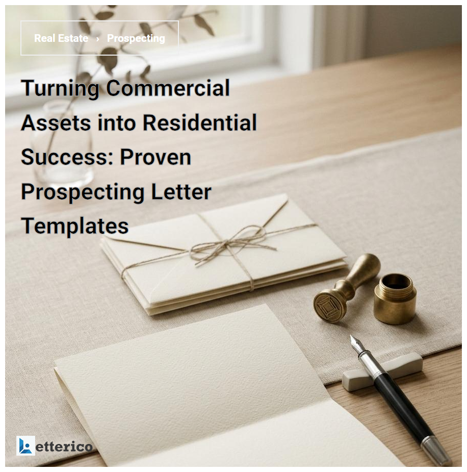 Turning Commercial Assets into Residential Success: Proven Prospecting Letter Templates