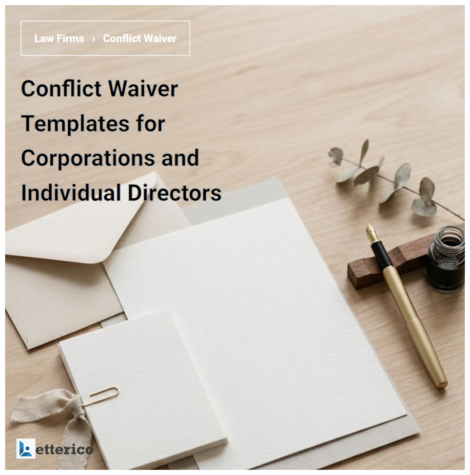 Conflict Waiver Templates for Corporations and Individual Directors
