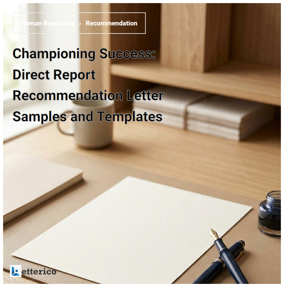 Championing Success: Direct Report Recommendation Letter Samples and Templates