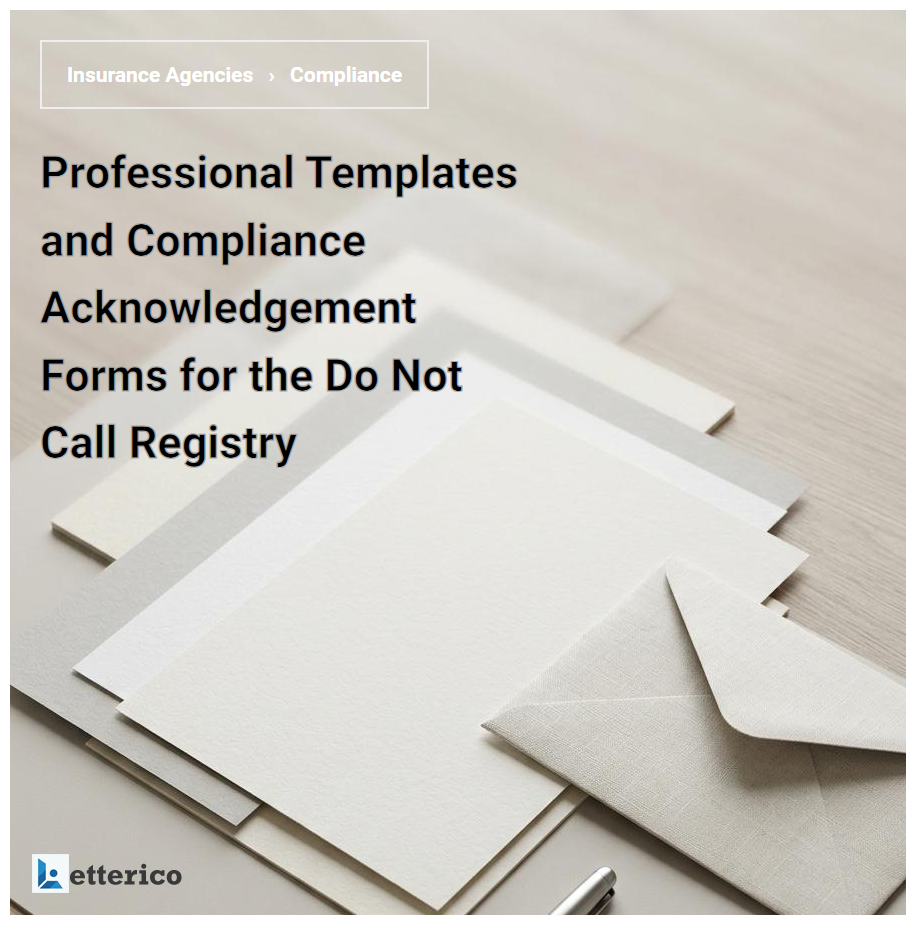 Professional Templates and Compliance Acknowledgement Forms for the Do Not Call Registry