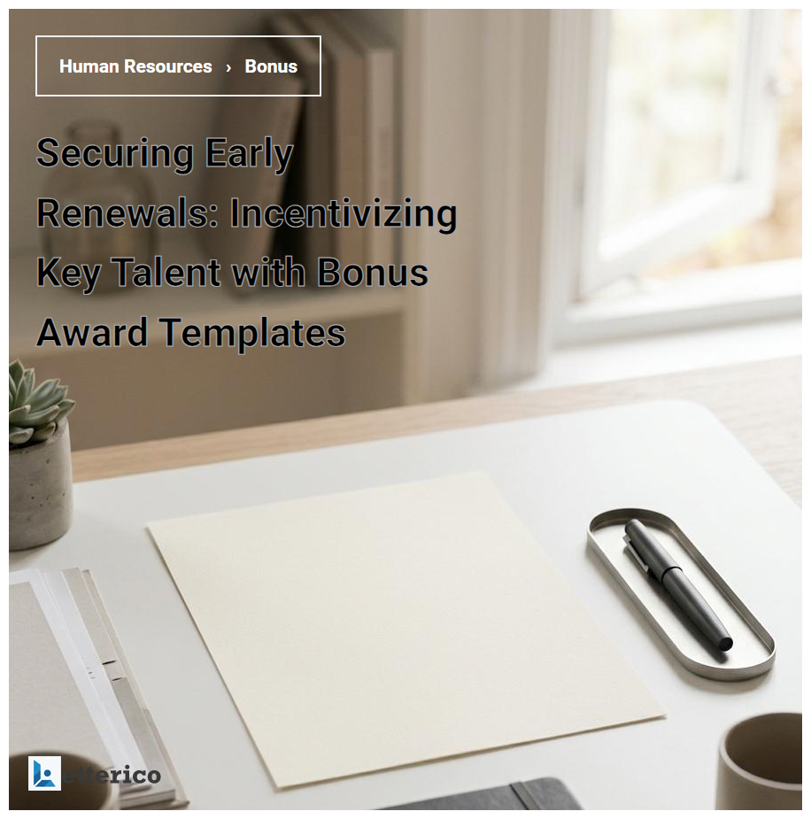 Securing Early Renewals: Incentivizing Key Talent with Bonus Award Templates