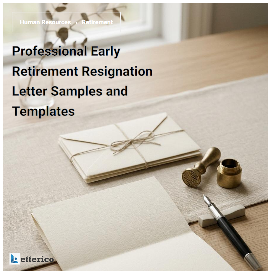 Professional Early Retirement Resignation Letter Samples and Templates
