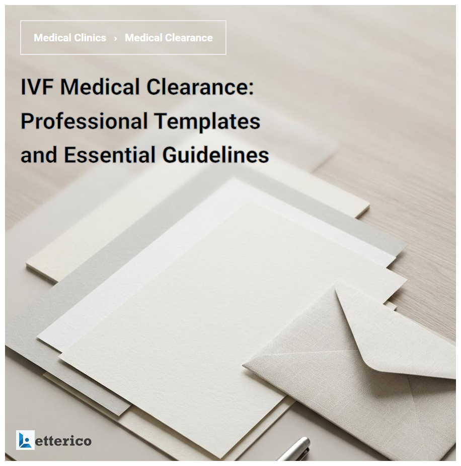 IVF Medical Clearance: Professional Templates and Essential Guidelines