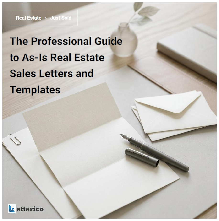 The Professional Guide to As-Is Real Estate Sales Letters and Templates