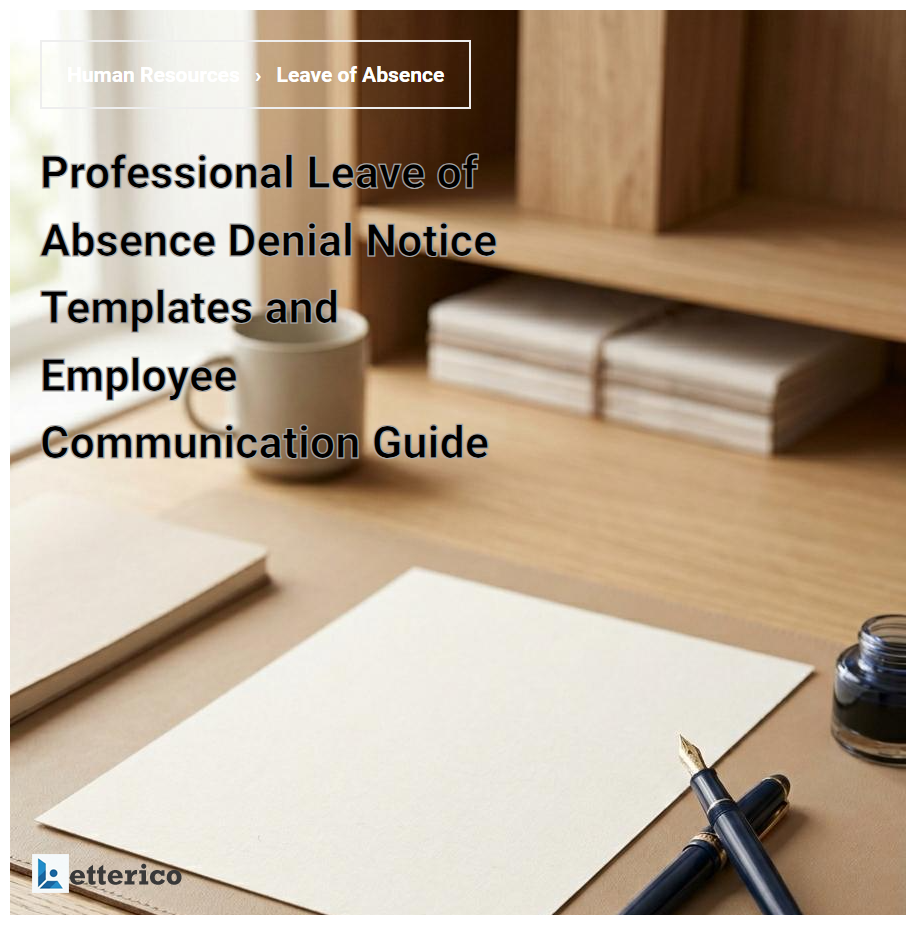 Professional Leave of Absence Denial Notice Templates and Employee Communication Guide