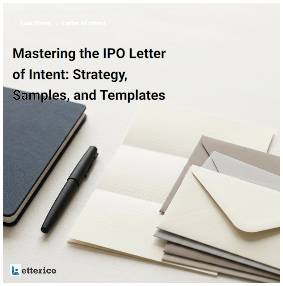 Mastering the IPO Letter of Intent: Strategy, Samples, and Templates