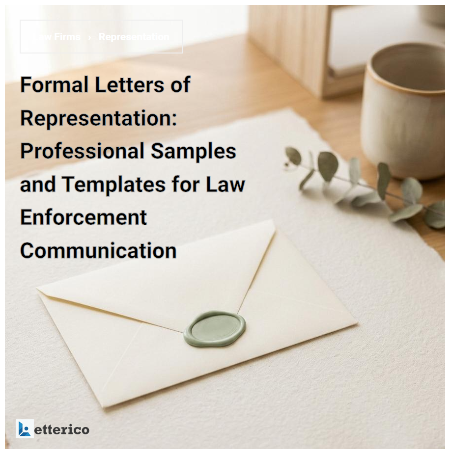 Formal Letters of Representation: Professional Samples and Templates for Law Enforcement Communication