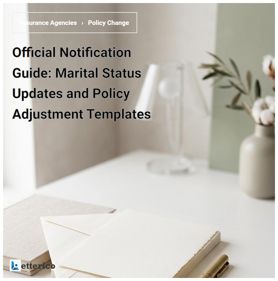 Official Notification Guide: Marital Status Updates and Policy Adjustment Templates