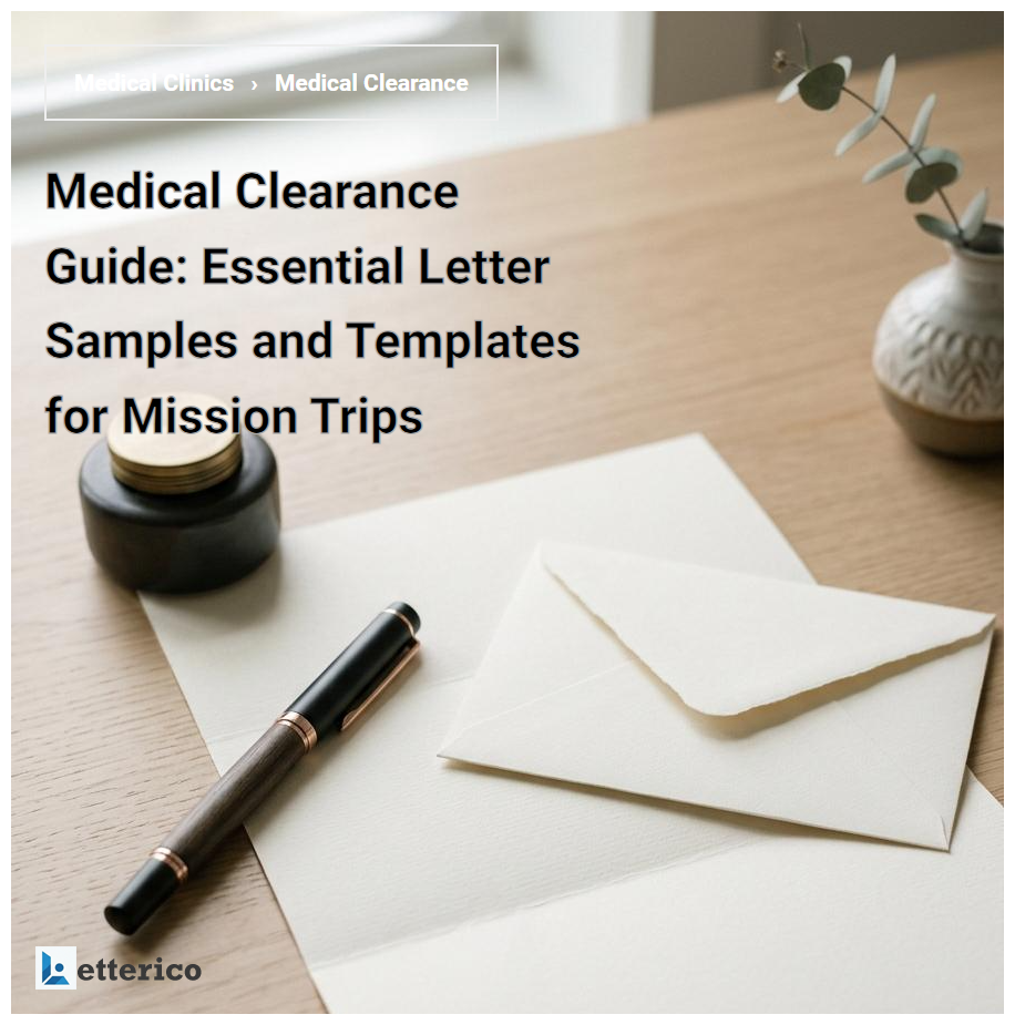 Medical Clearance Guide: Essential Letter Samples and Templates for Mission Trips