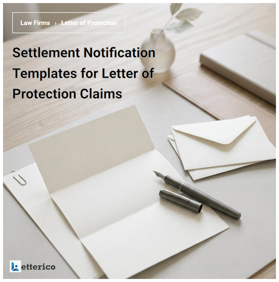 Settlement Notification Templates for Letter of Protection Claims