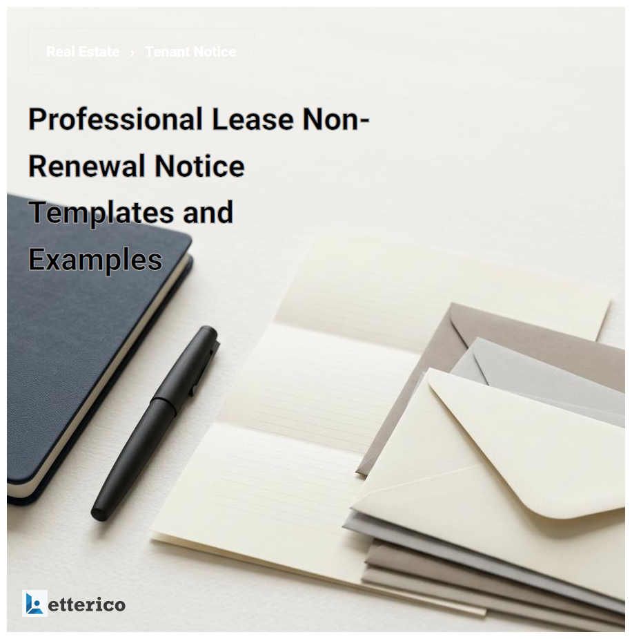 Professional Lease Non-Renewal Notice Templates and Examples