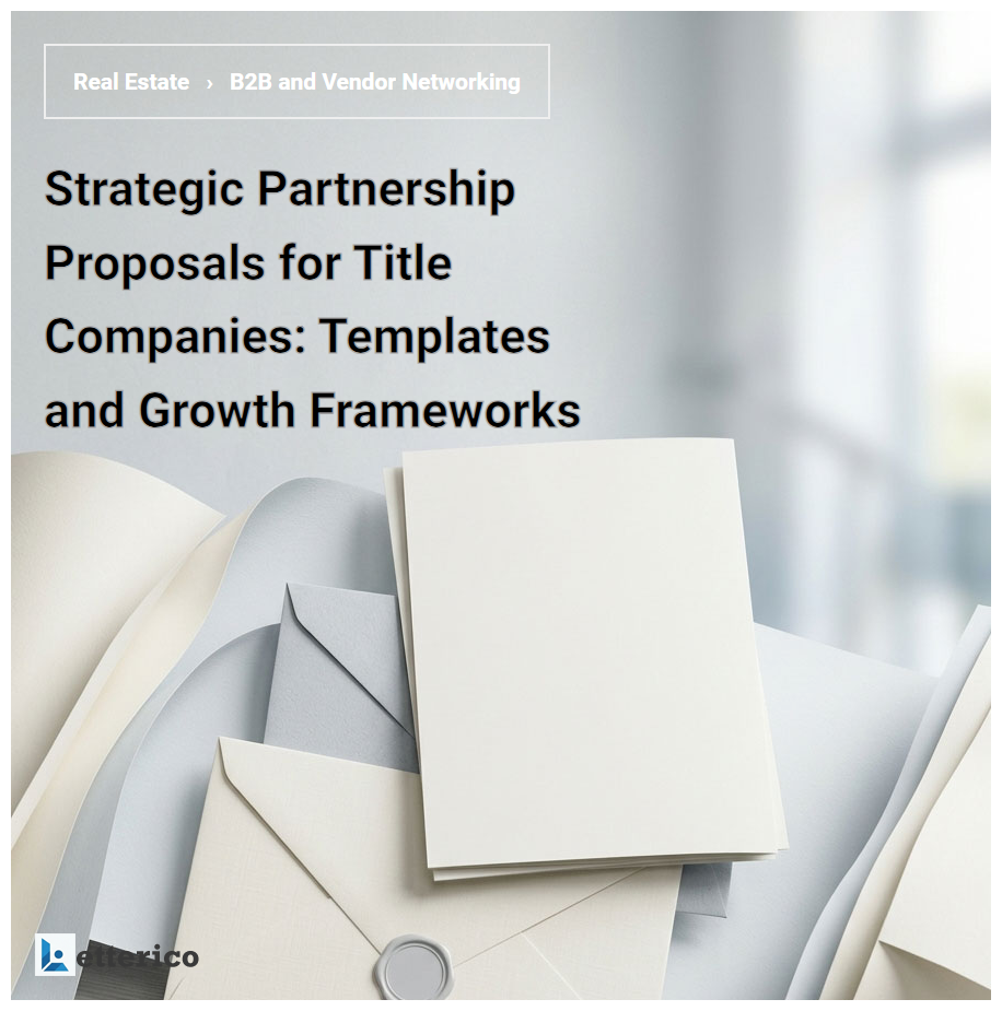 Strategic Partnership Proposals for Title Companies: Templates and Growth Frameworks