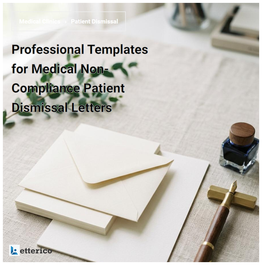 Professional Templates for Medical Non-Compliance Patient Dismissal Letters