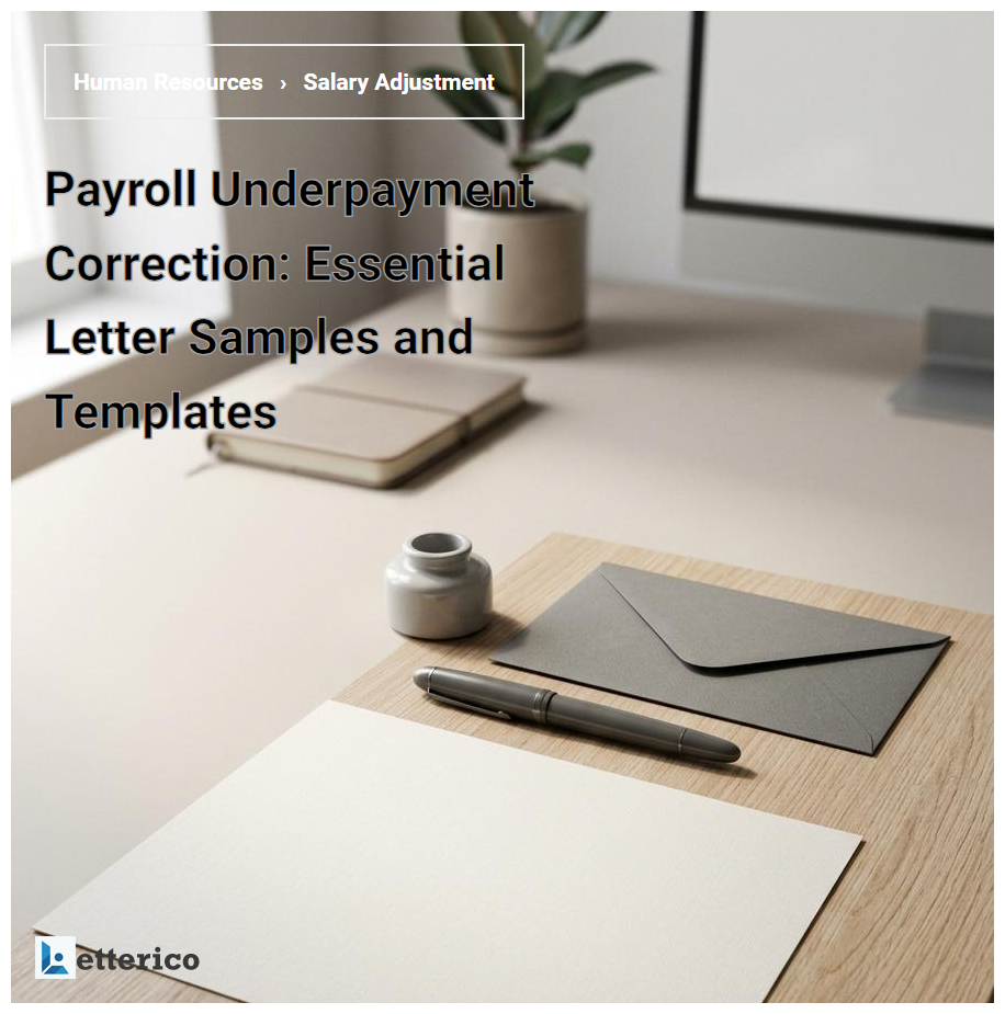 Payroll Underpayment Correction: Essential Letter Samples and Templates