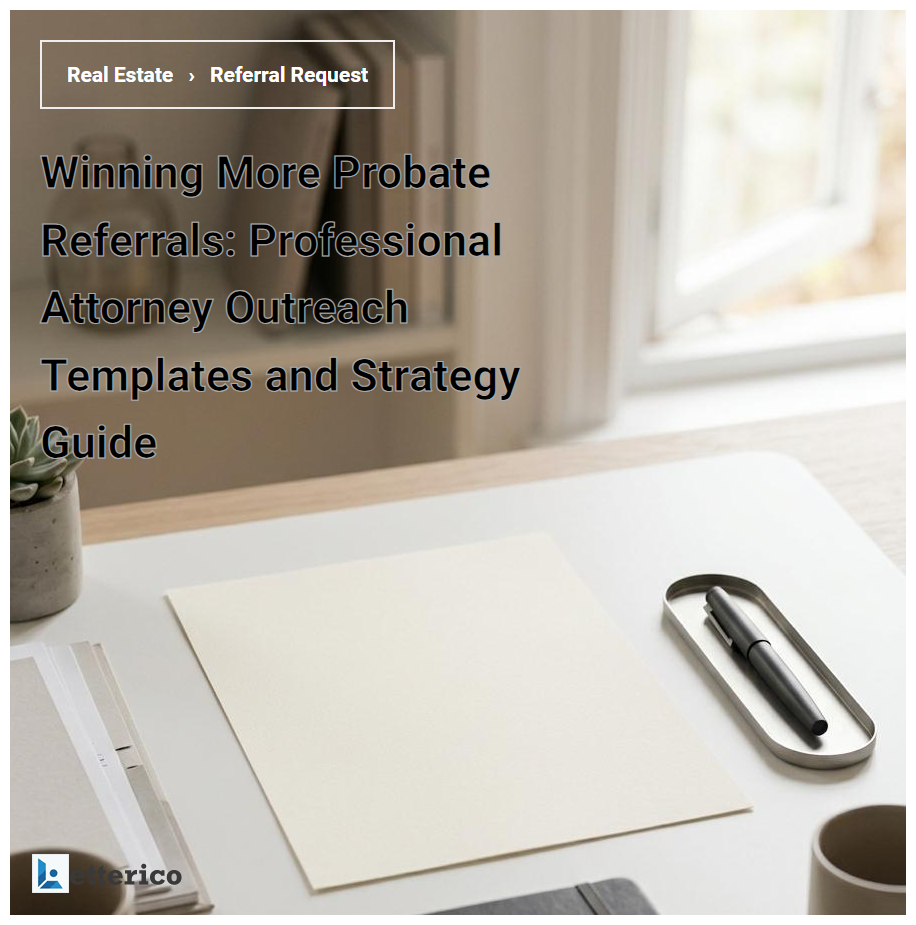 Winning More Probate Referrals: Professional Attorney Outreach Templates and Strategy Guide