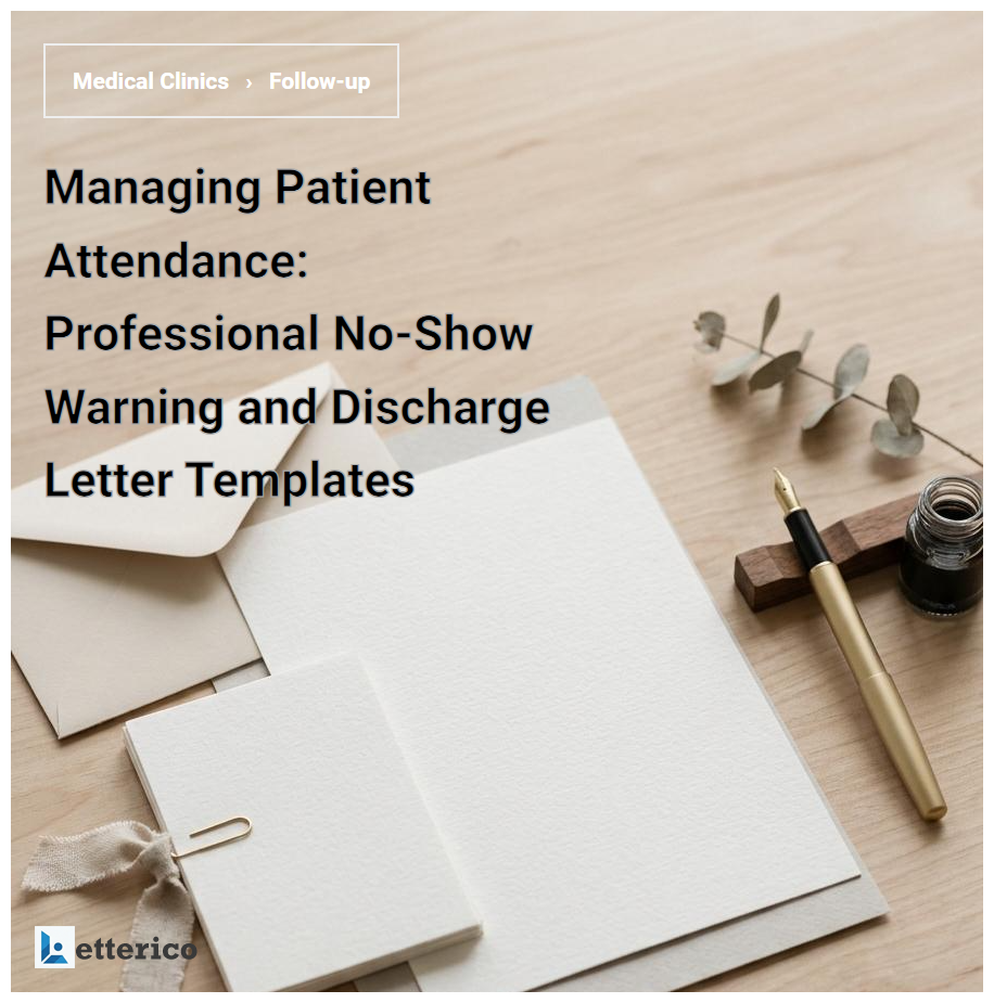 Managing Patient Attendance: Professional No-Show Warning and Discharge Letter Templates