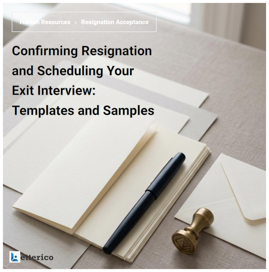 Confirming Resignation and Scheduling Your Exit Interview: Templates and Samples