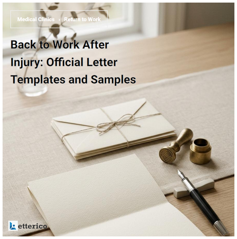 Back to Work After Injury: Official Letter Templates and Samples