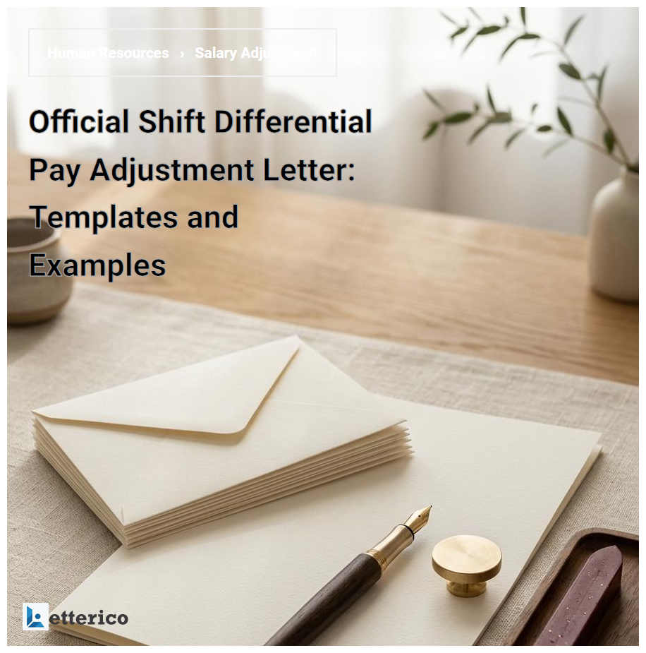 Official Shift Differential Pay Adjustment Letter: Templates and Examples