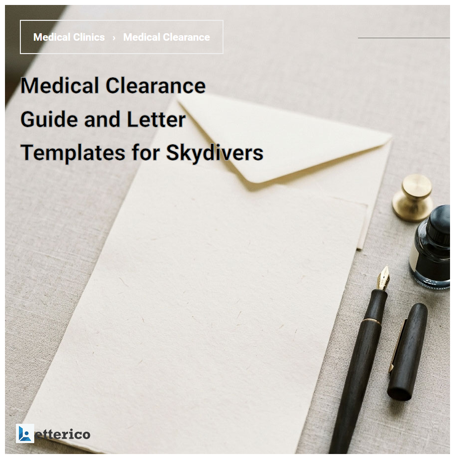 Medical Clearance Guide and Letter Templates for Skydivers