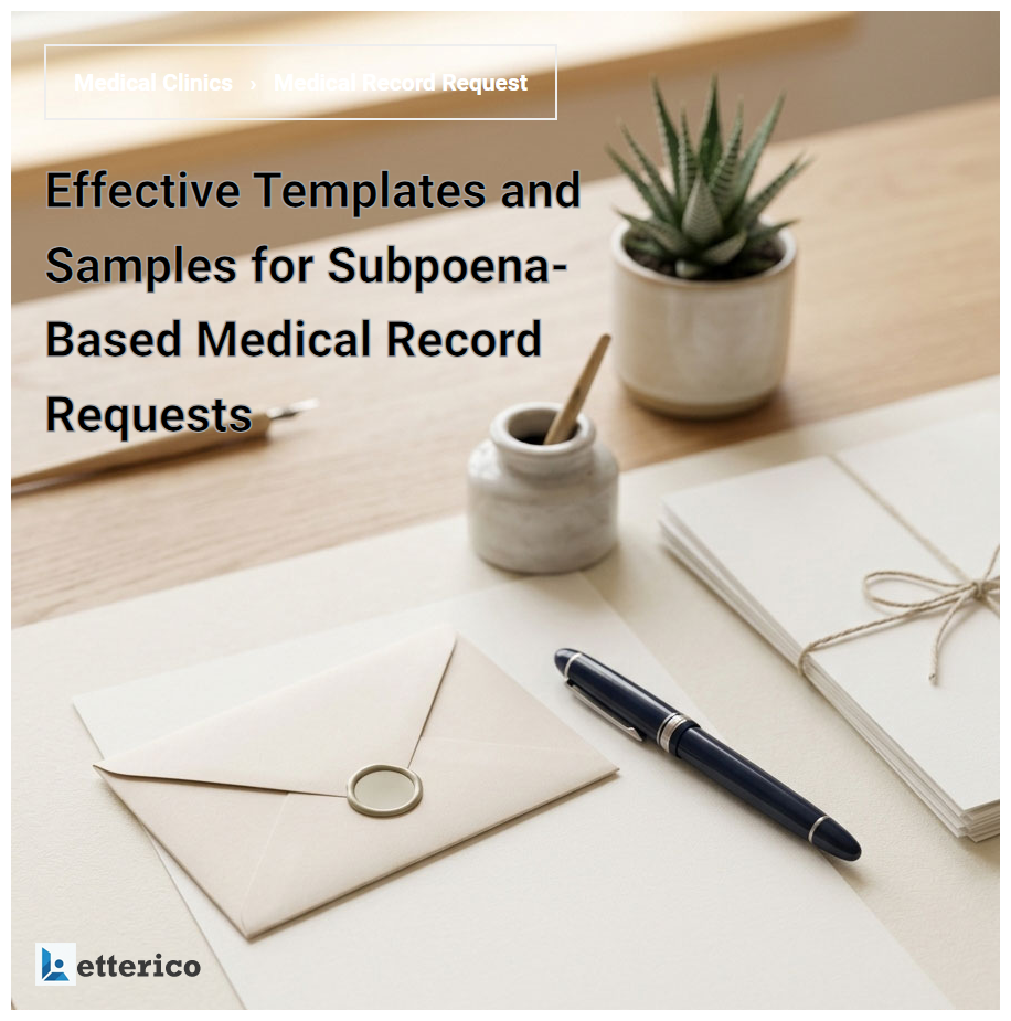 Effective Templates and Samples for Subpoena-Based Medical Record Requests