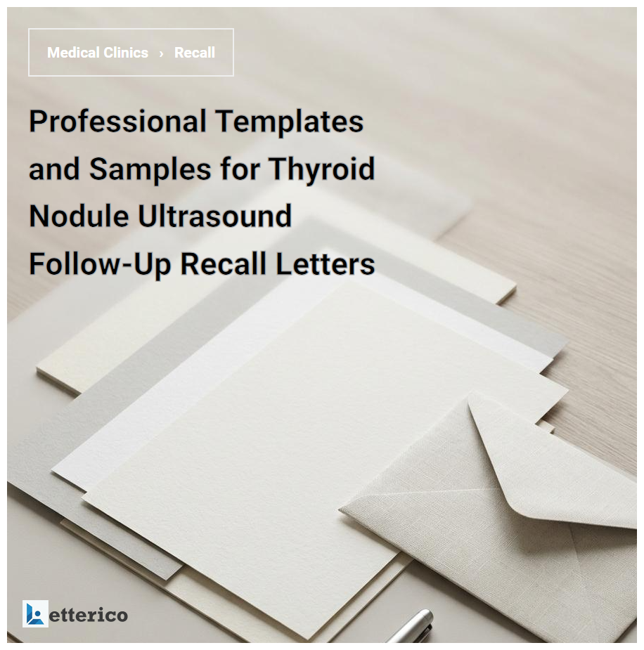 Professional Templates and Samples for Thyroid Nodule Ultrasound Follow-Up Recall Letters