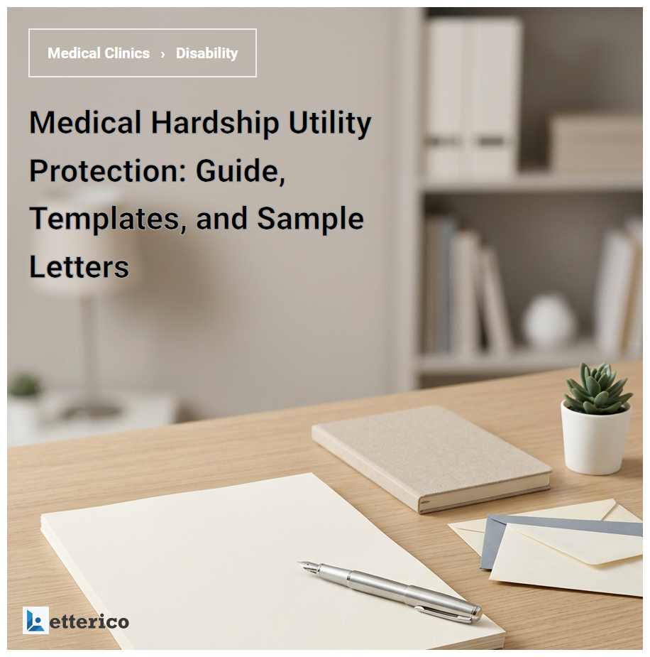 Medical Hardship Utility Protection: Guide, Templates, and Sample Letters