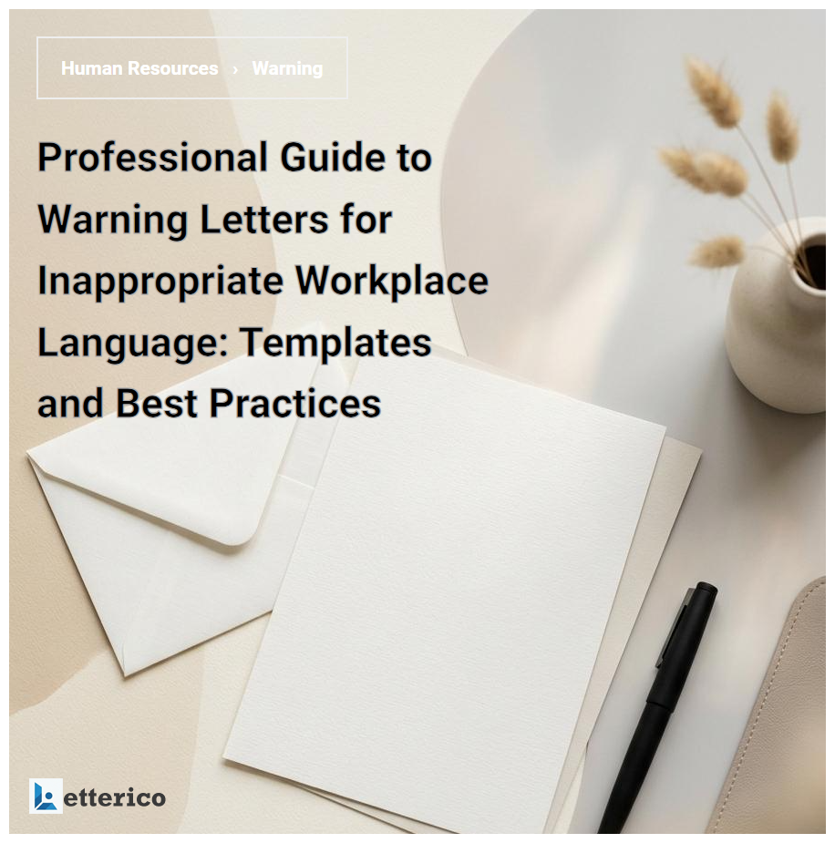 Professional Guide to Warning Letters for Inappropriate Workplace Language: Templates and Best Practices
